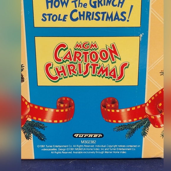 Vintage VHS 3 Movie Box Set 1991 MGM Cartoon Christmas Tom & Jerry The Grinch - Picture 4 of 16